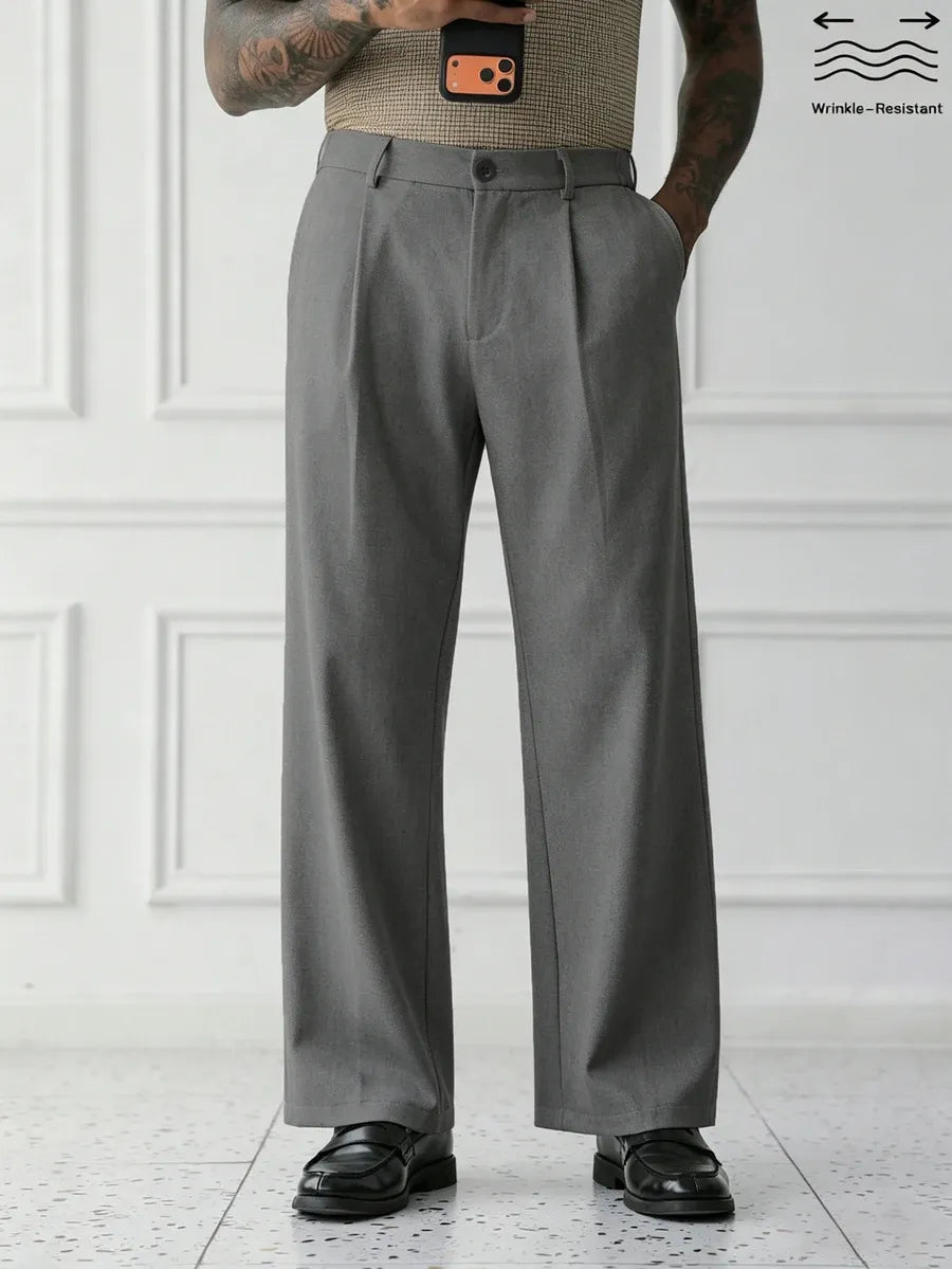Grey Plain Korean Trouser