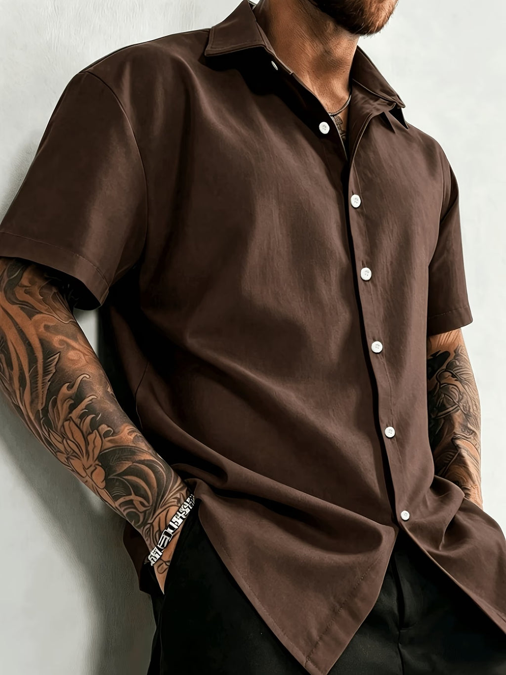 Coffee Half Sleeve Shirt