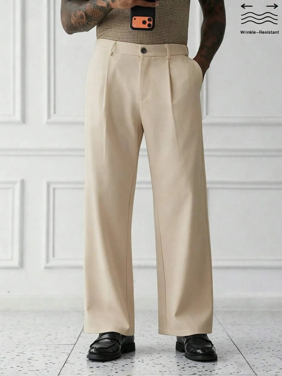 Khaki Plain Korean Trouser