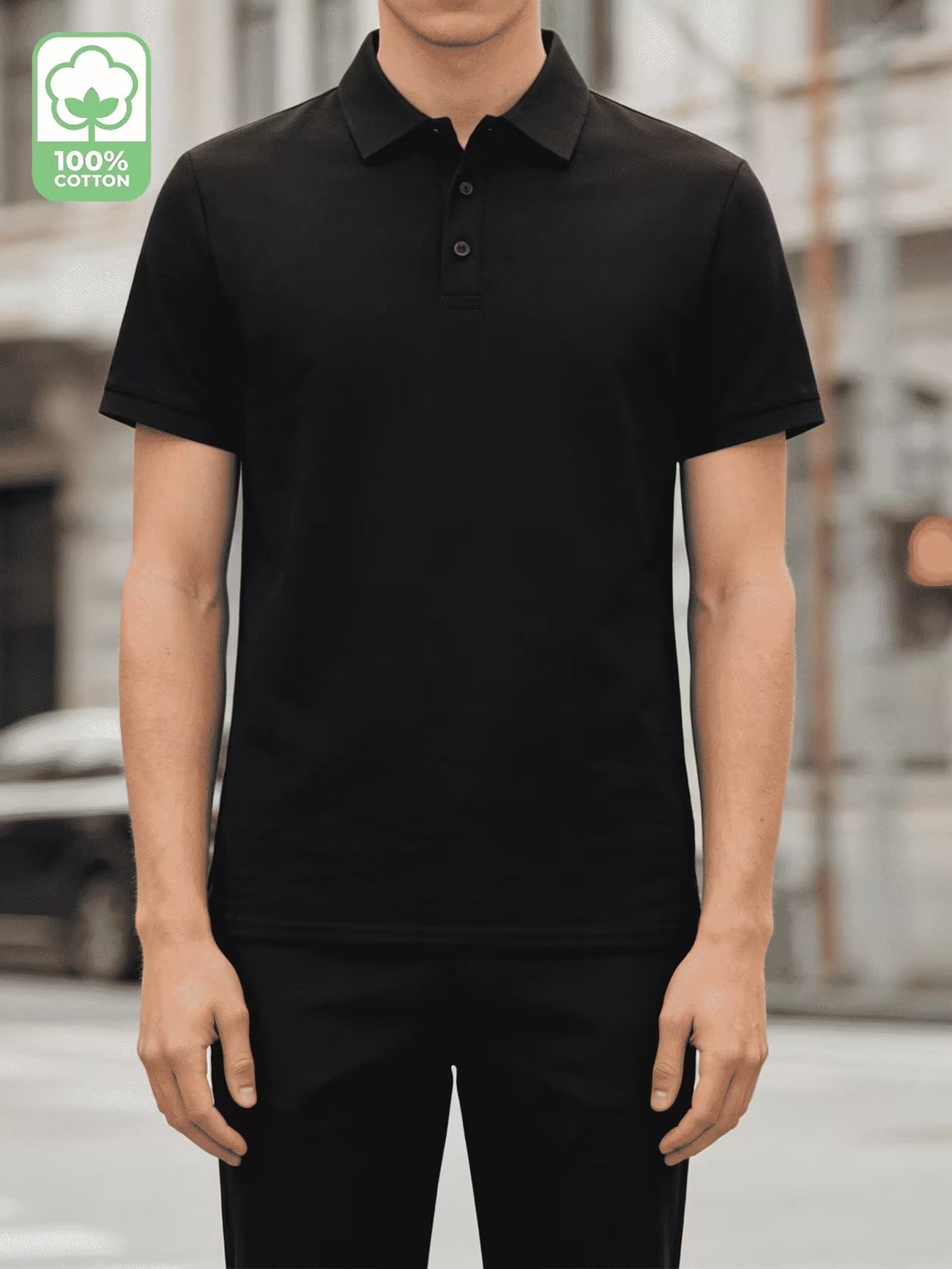 Black Polo-Tshirt