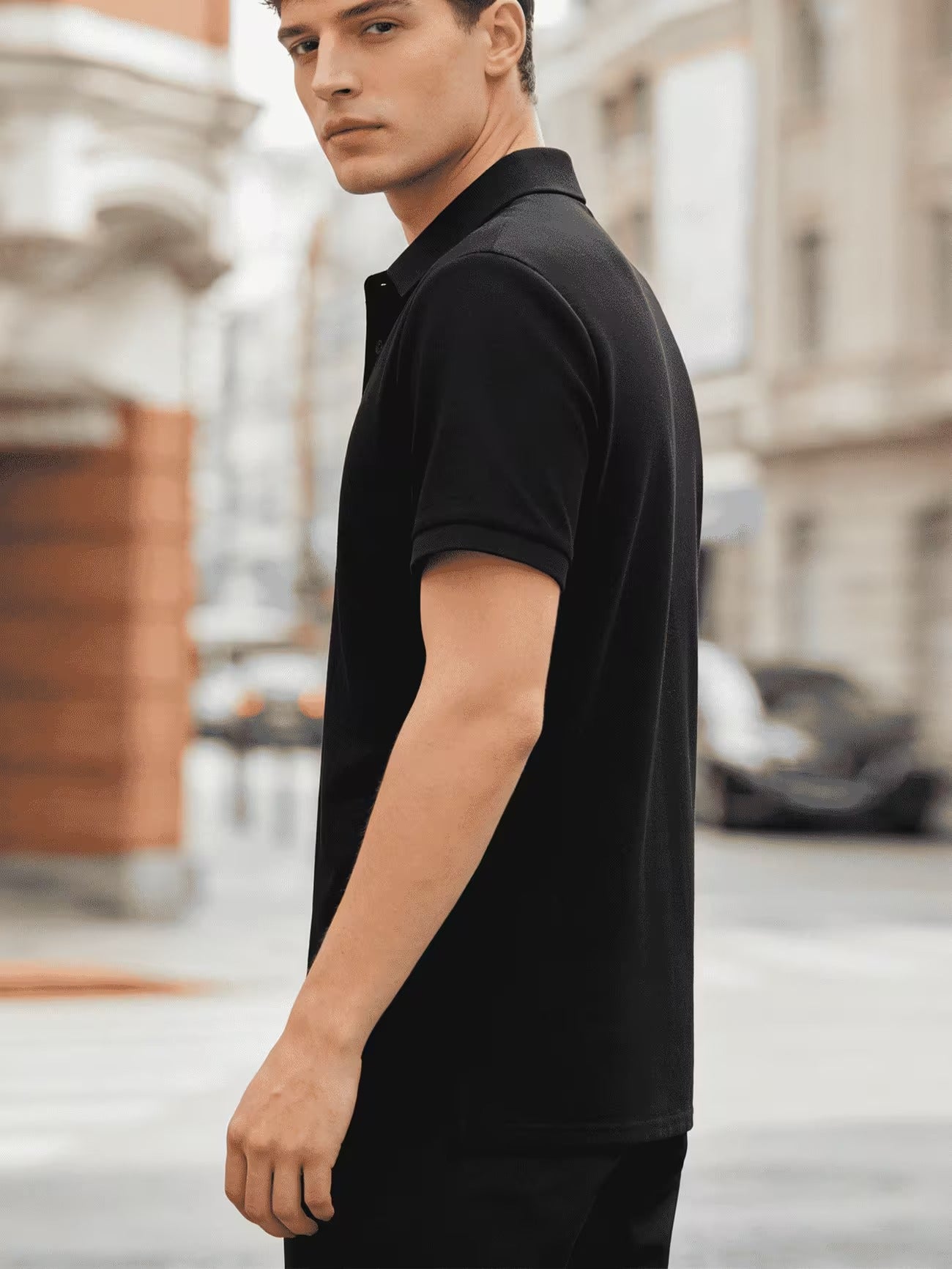 Black Polo-Tshirt