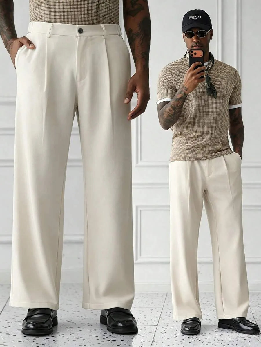 Apricot Plain Korean Trouser