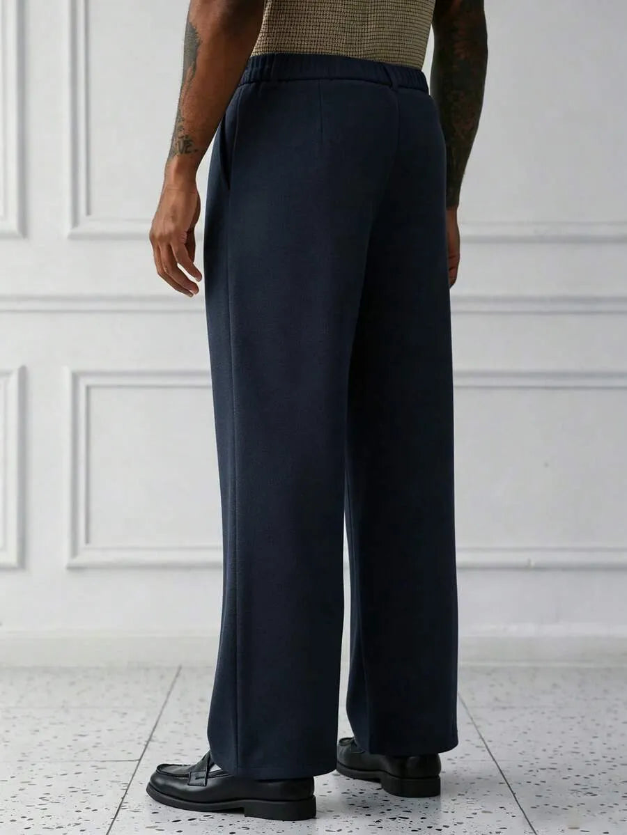 Navy Blue Plain Korean Trouser