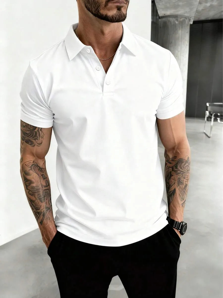 White Plain Polo T-Shirt