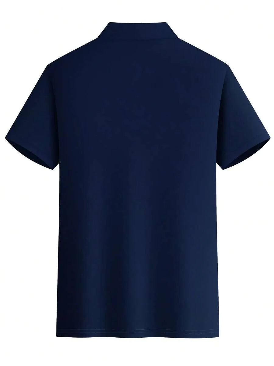Navy Blue Plain Polo T-Shirt