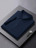 Navy Blue Plain Polo T-Shirt