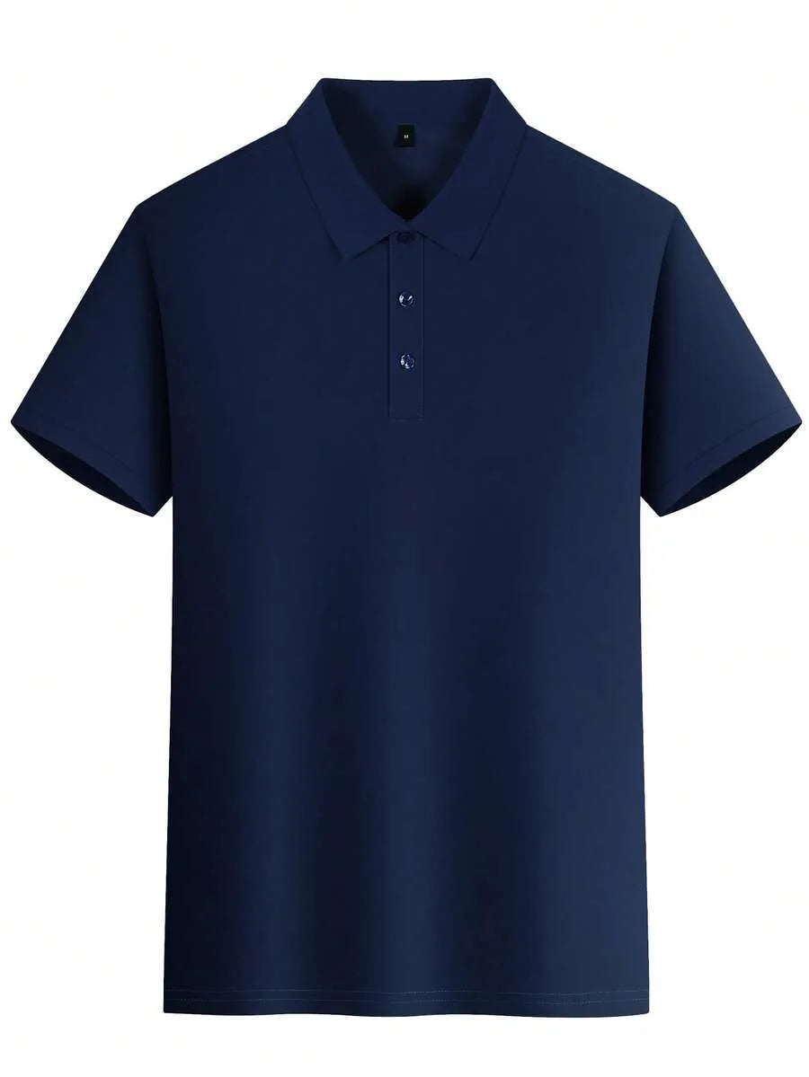 Navy Blue Plain Polo T-Shirt