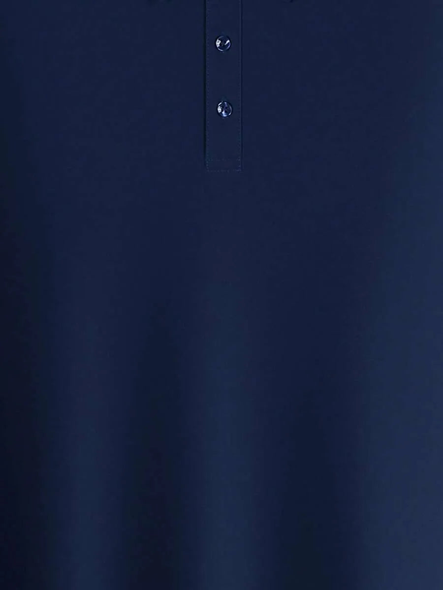 Navy Blue Plain Polo T-Shirt