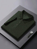 Dark Green Plain Polo T-Shirt