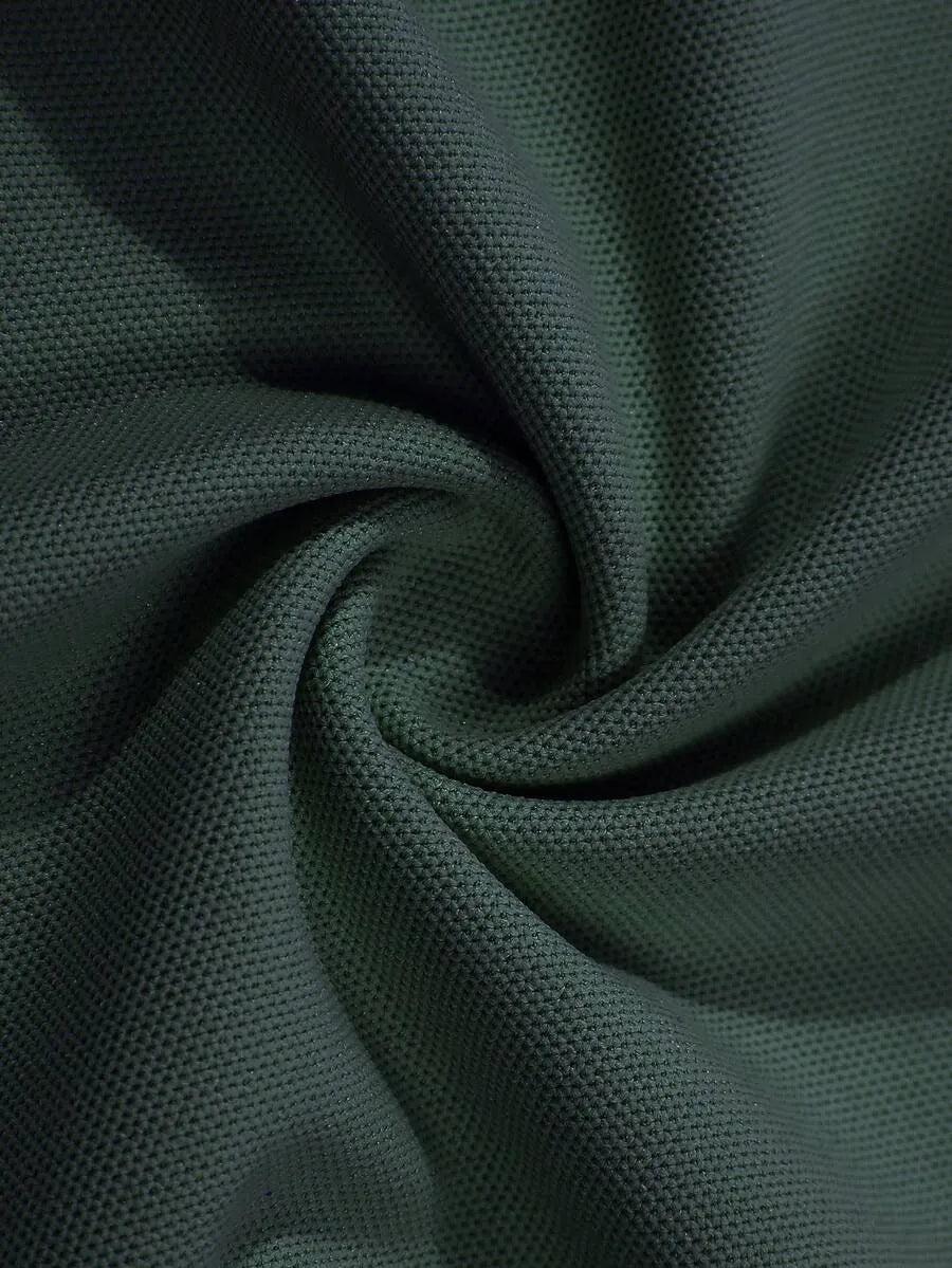 Dark Green Plain Polo T-Shirt