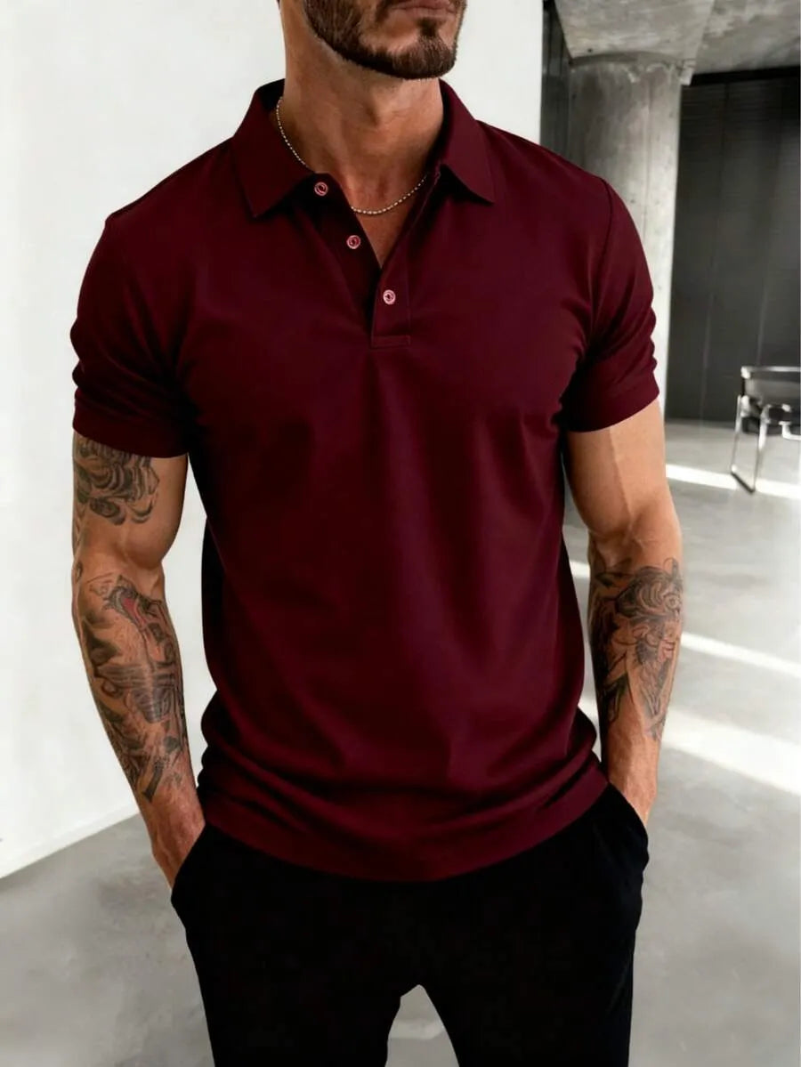 Maroon Plain Polo T-Shirt