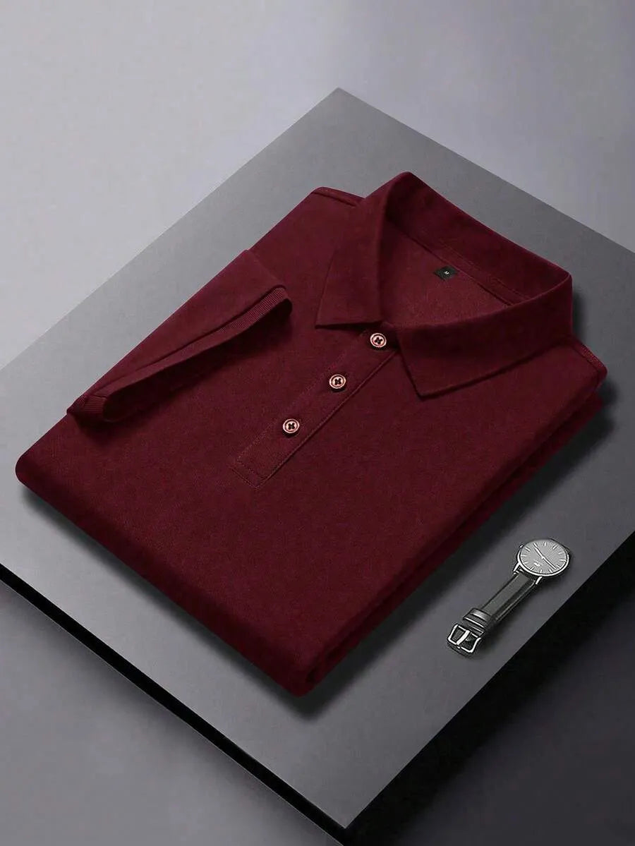 Maroon Plain Polo T-Shirt