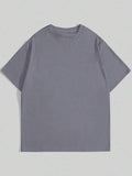Grey Plain Oversized T-Shirt