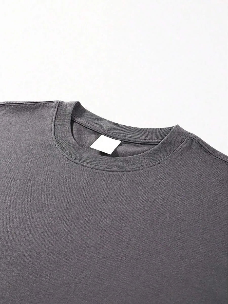Grey Plain Oversized T-Shirt