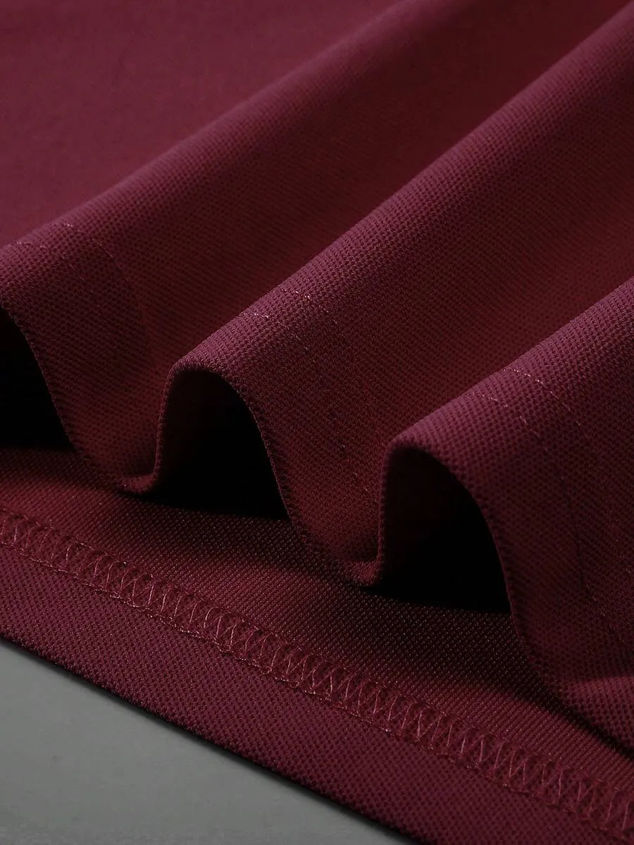 Maroon Plain Polo T-Shirt