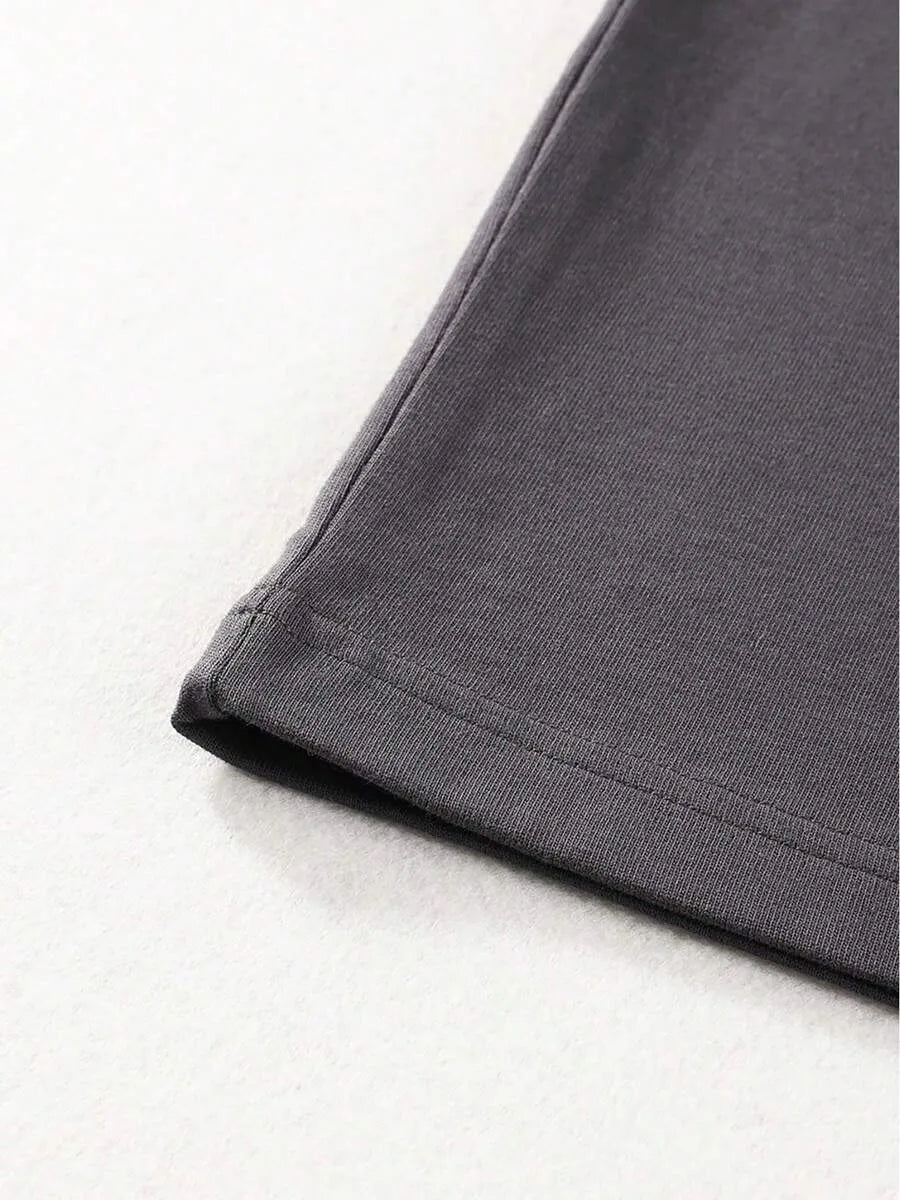 Grey Plain Oversized T-Shirt