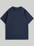 Navy Blue Plain Oversized T-Shirt