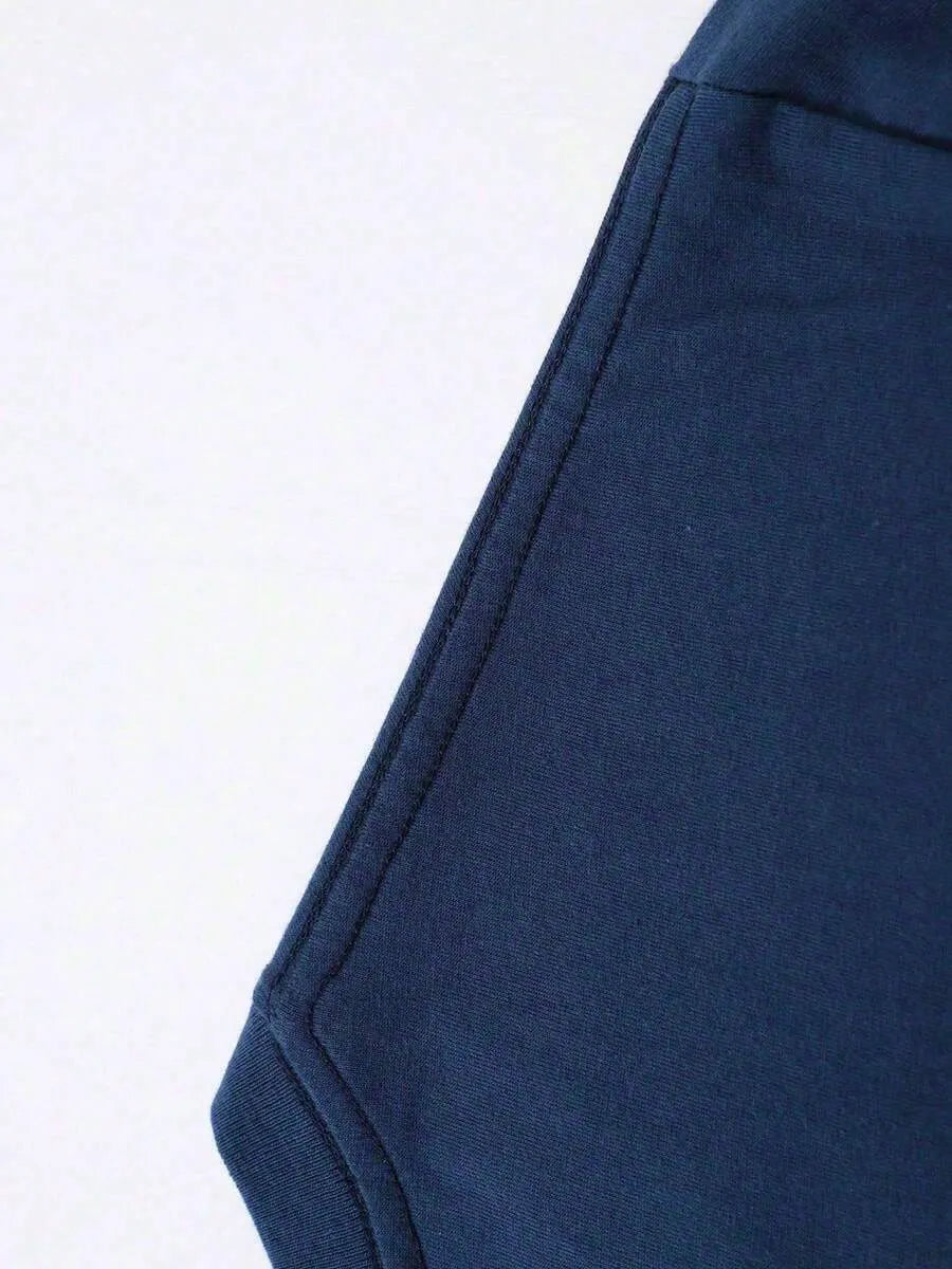 Navy Blue Plain Oversized T-Shirt