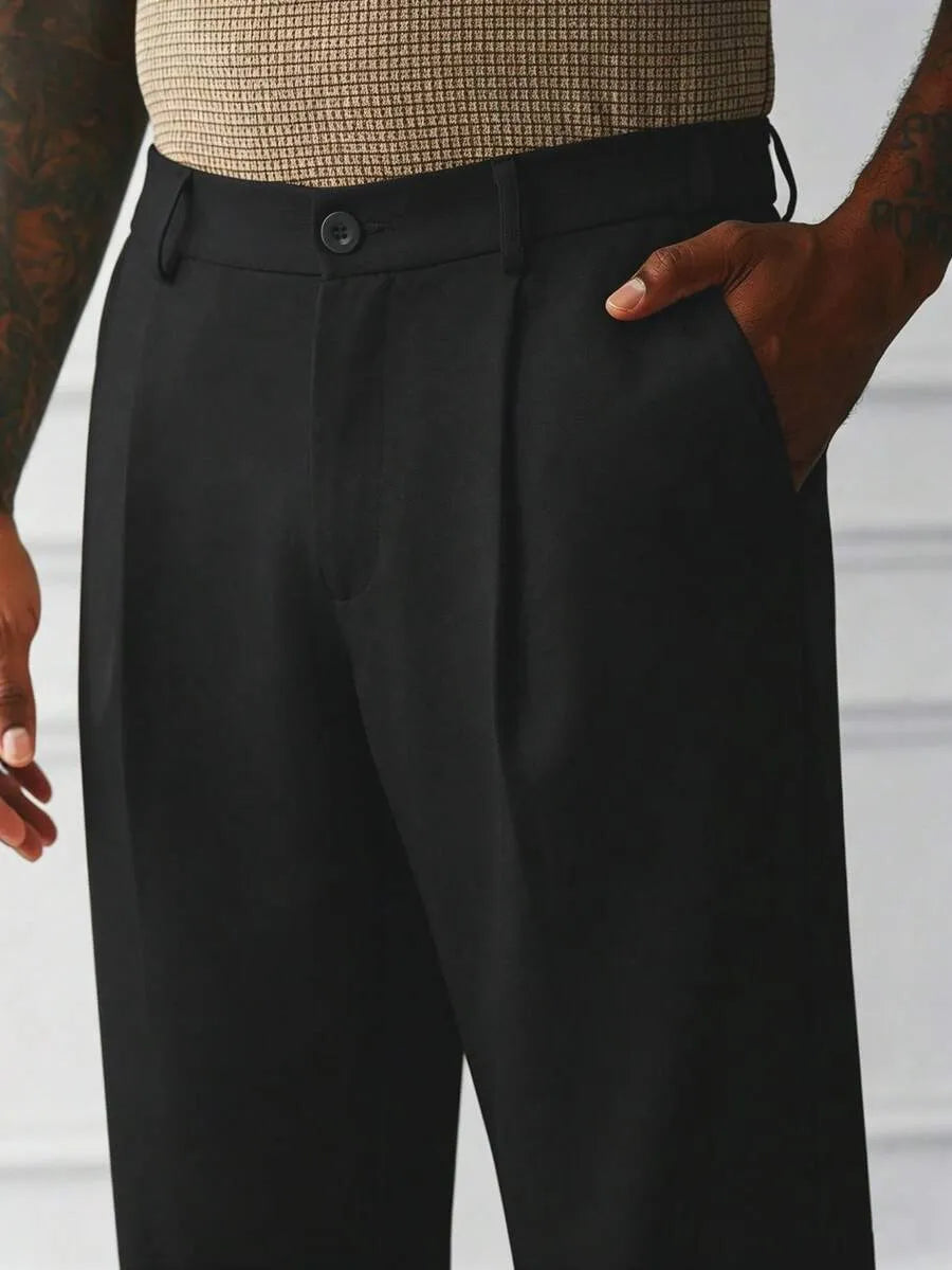 Black Plain Korean Trouser