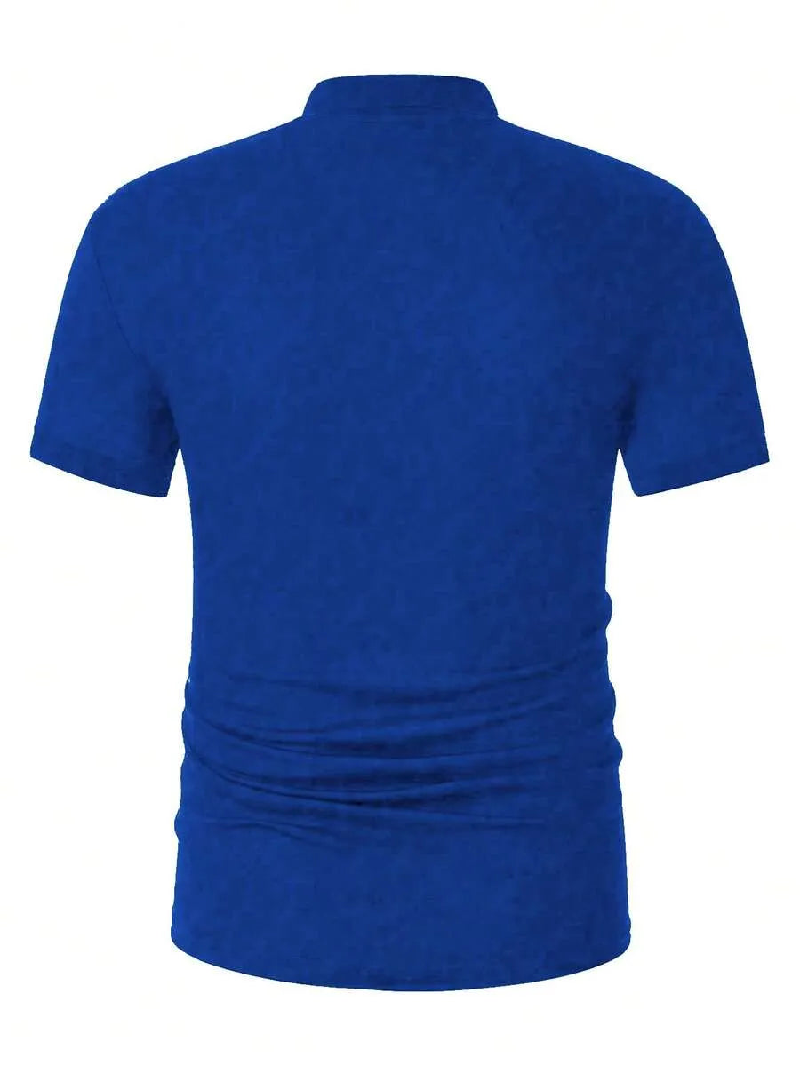 Blue Plain Polo T-Shirt