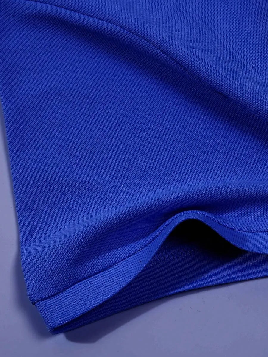 Blue Plain Polo T-Shirt