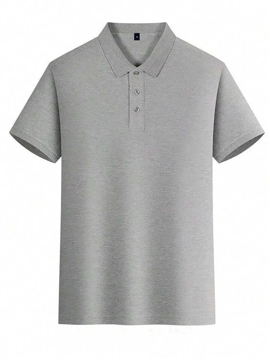 Grey Plain Polo T-Shirt