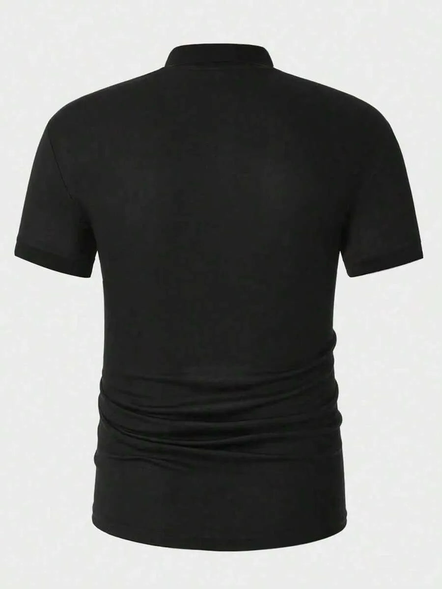 Black Plain Polo T-Shirt