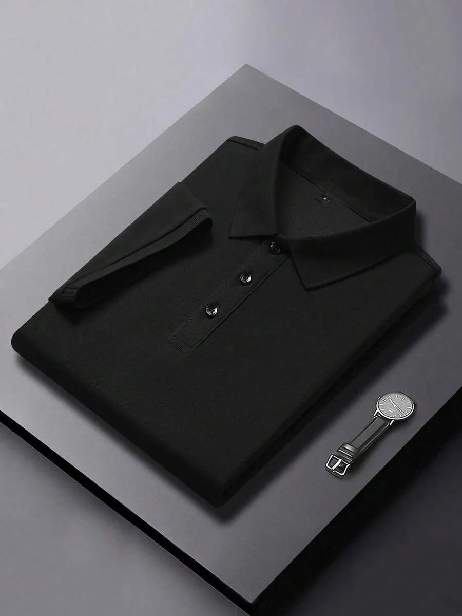 Black Plain Polo T-Shirt