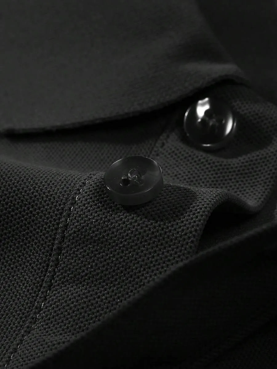 Black Plain Polo T-Shirt