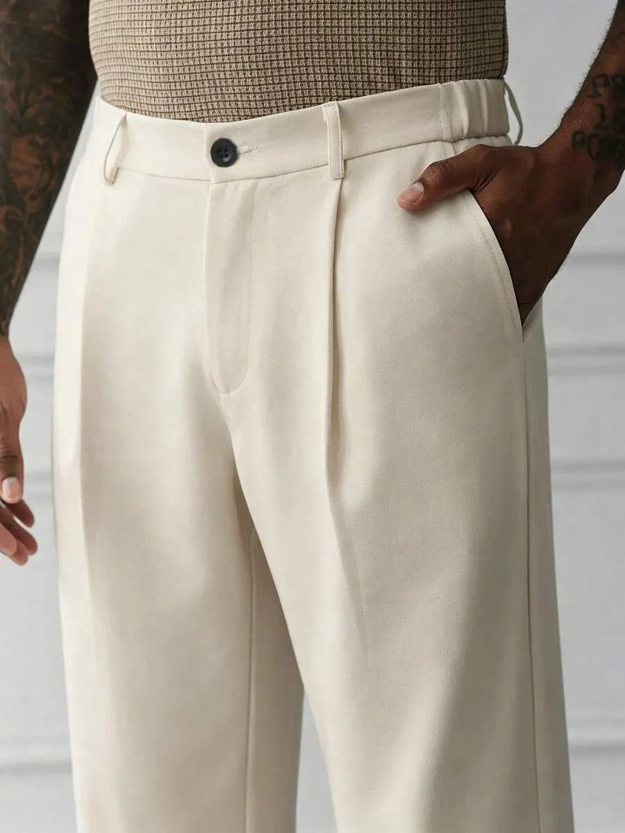 Apricot Plain Korean Trouser