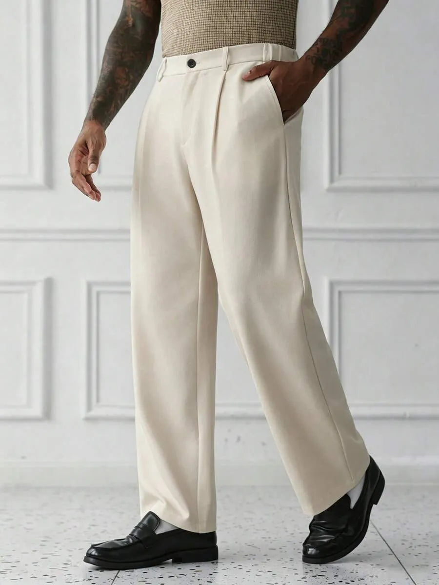 Apricot Plain Korean Trouser