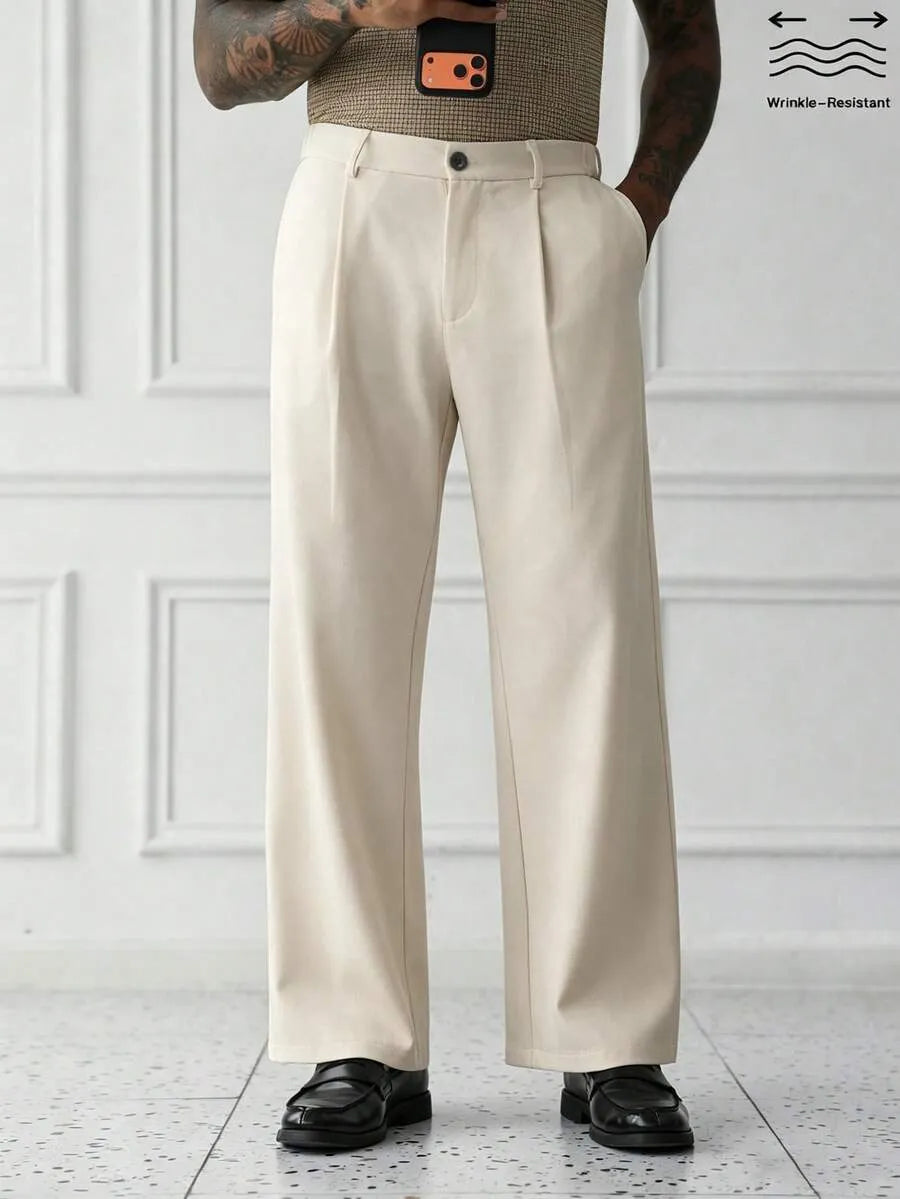 Apricot Plain Korean Trouser