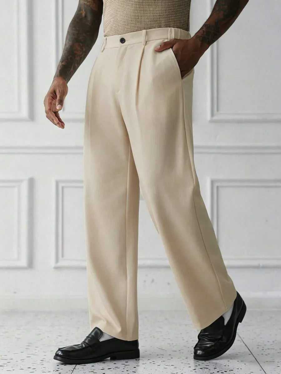 Khaki Plain Korean Trouser