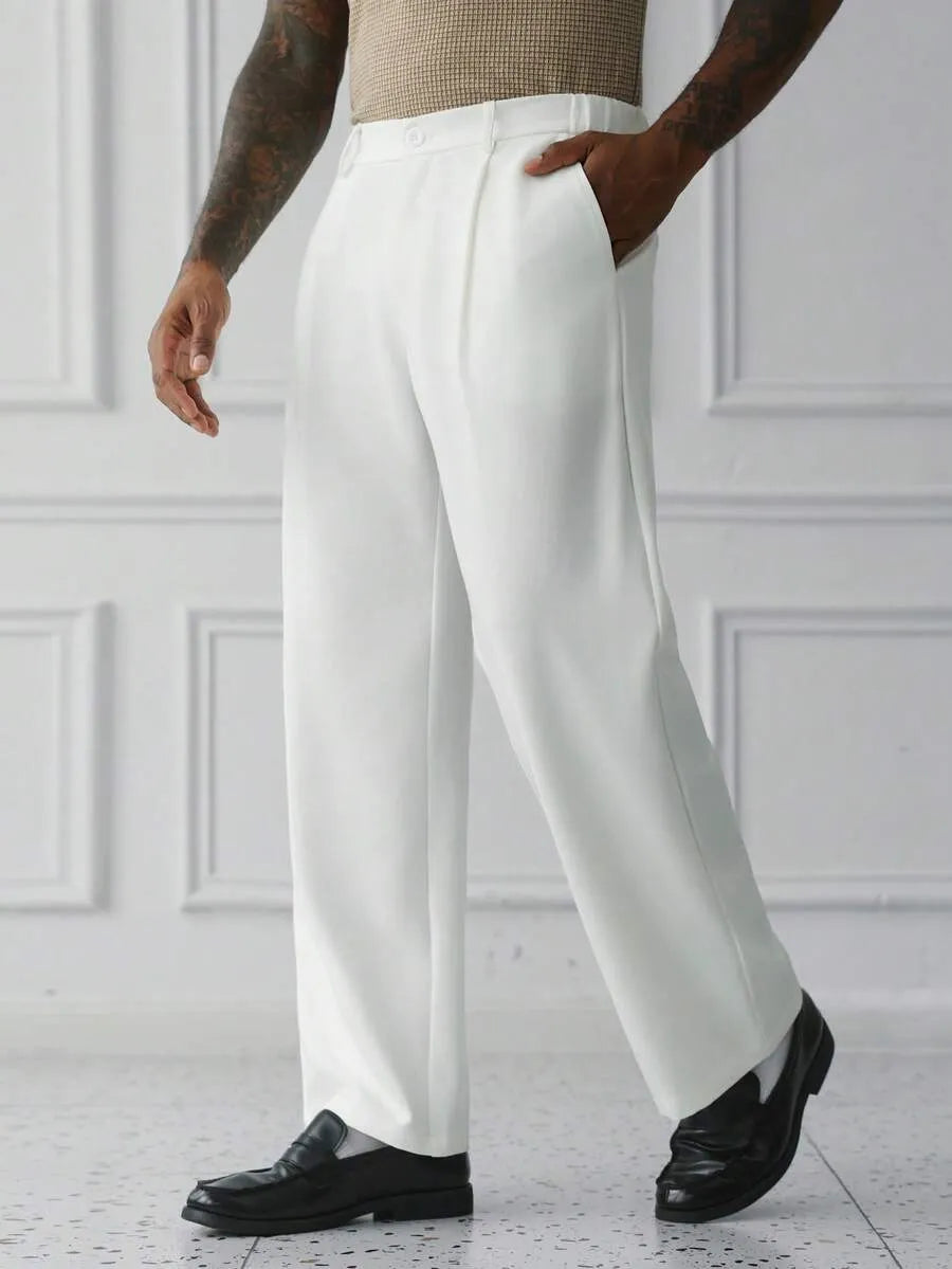 White Plain Korean Trouser