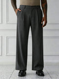 Dark Grey Plain Korean Trouser