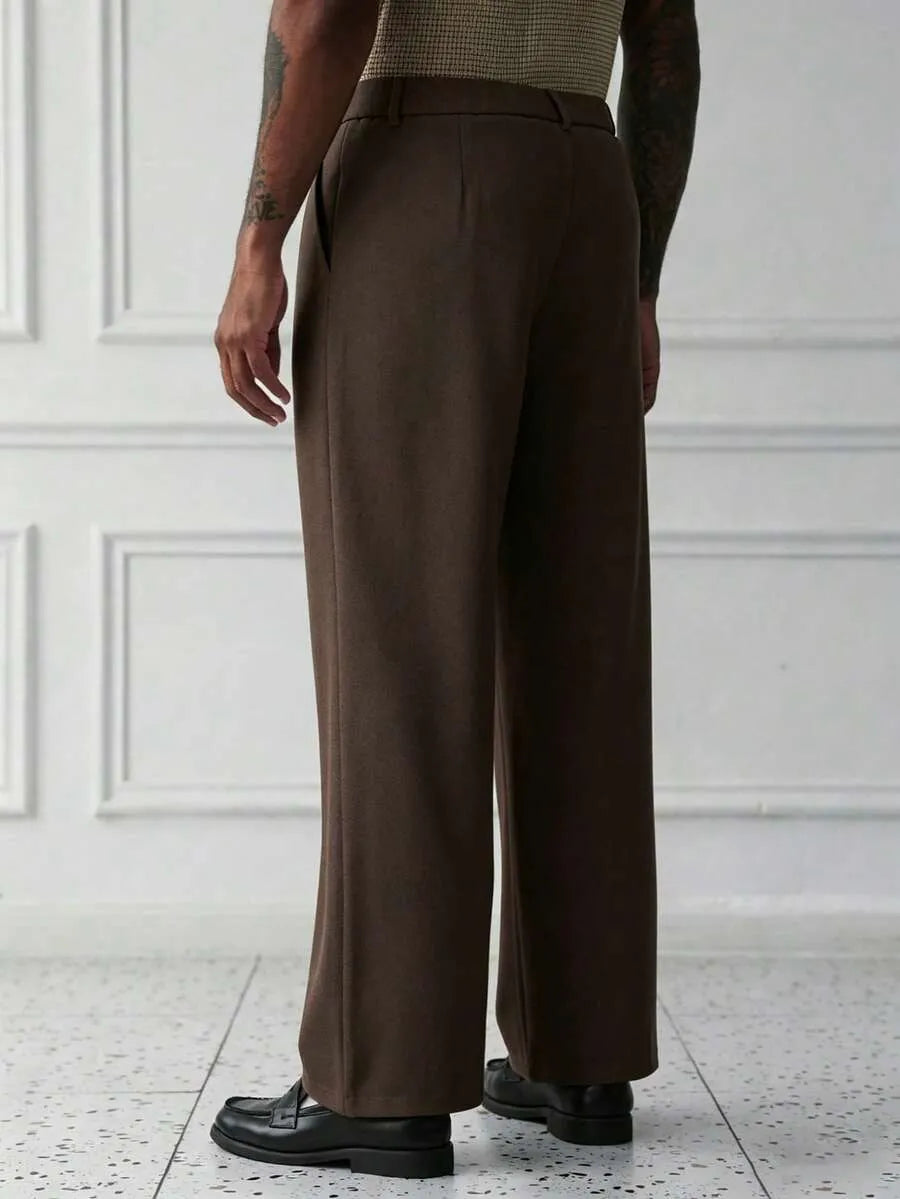 Brown Plain Korean Trouser