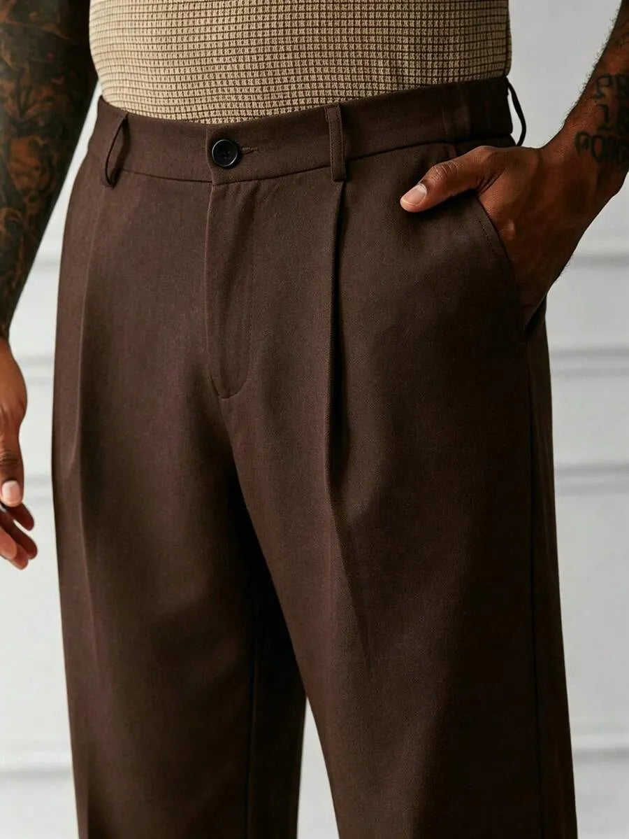Brown Plain Korean Trouser