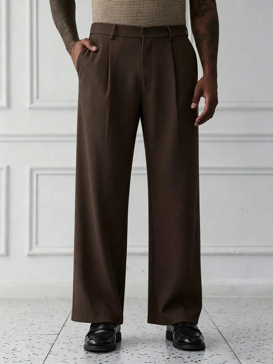 Brown Plain Korean Trouser