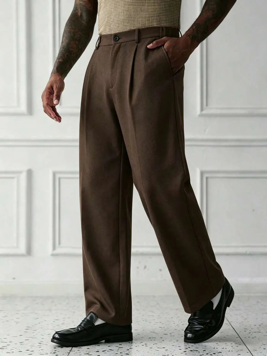 Brown Plain Korean Trouser