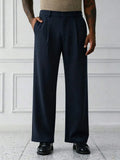 Navy Blue Plain Korean Trouser