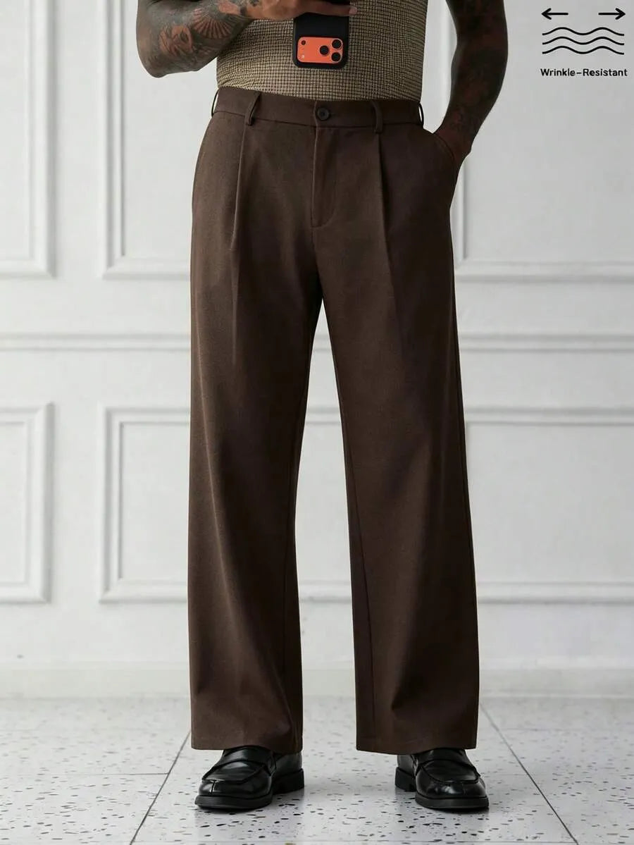 Brown Plain Korean Trouser