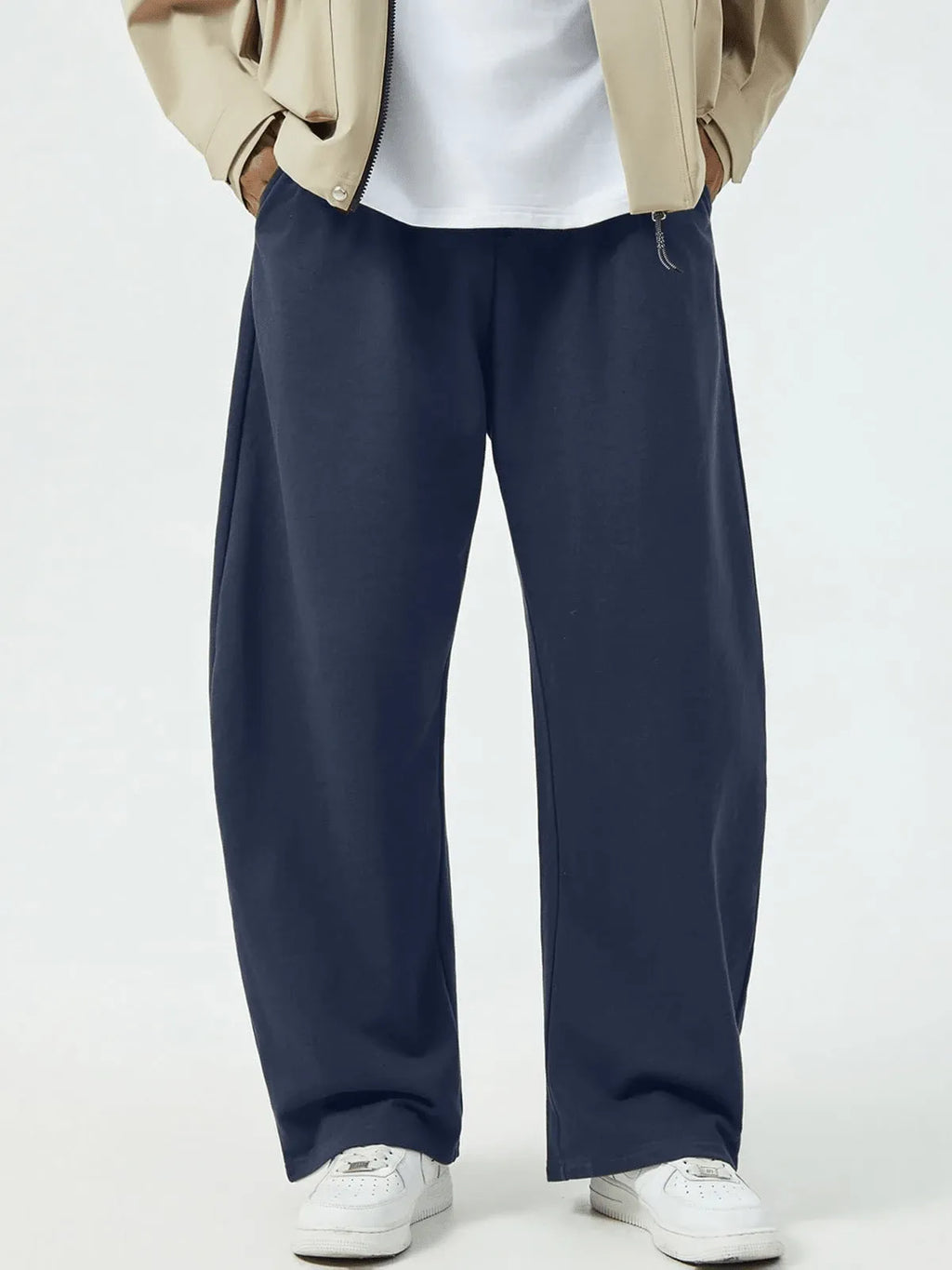 Navy Blue Plain Trackpant