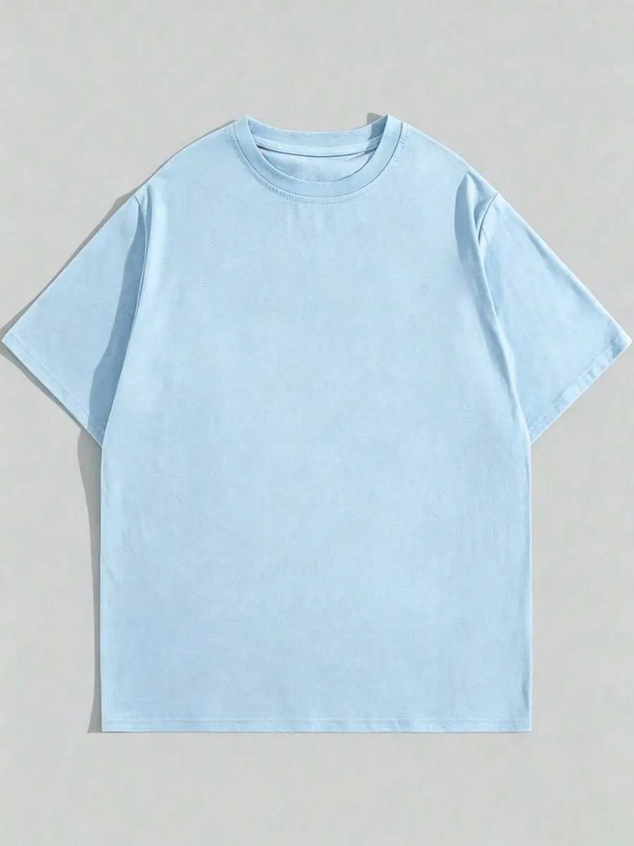 Baby Blue Plain Oversized T-Shirt