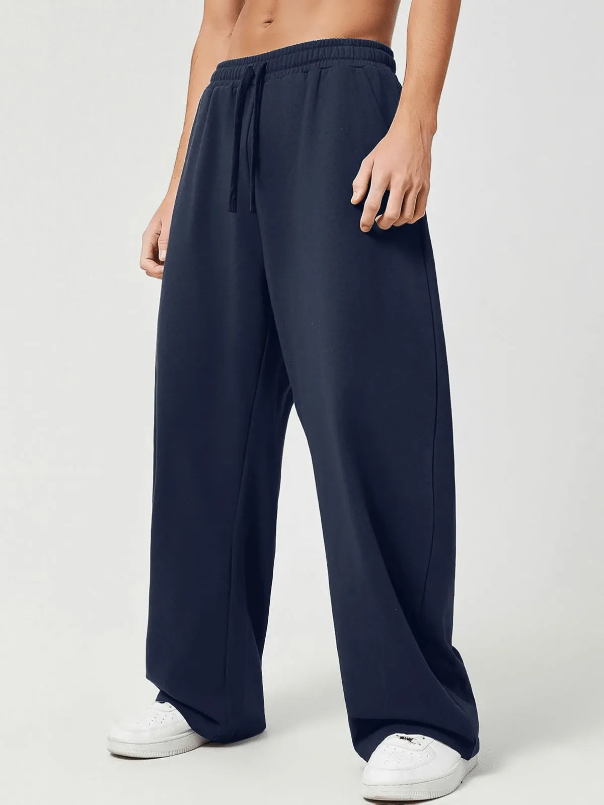 Navy Blue Plain Trackpant