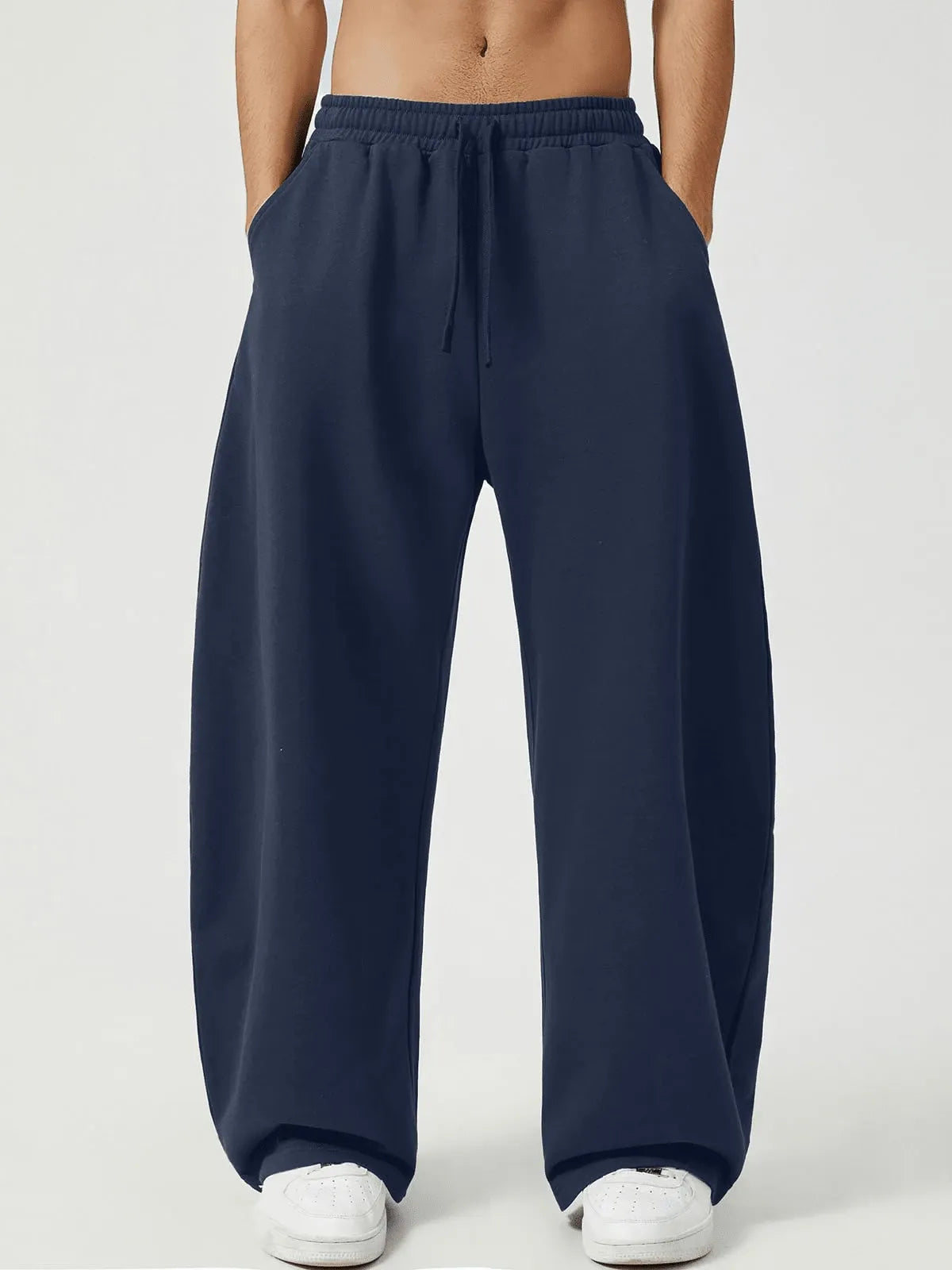Navy Blue Plain Trackpant