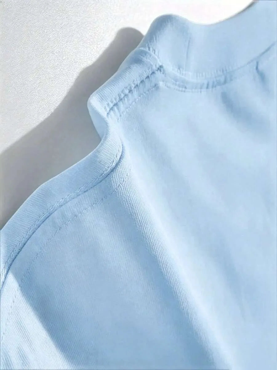 Baby Blue Plain Oversized T-Shirt