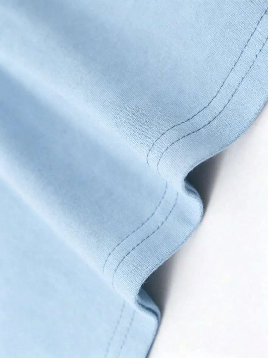 Baby Blue Plain Oversized T-Shirt