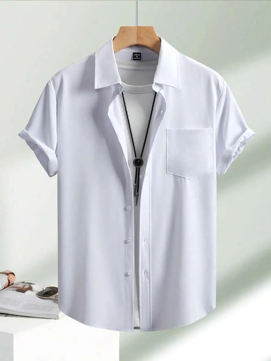 White Plain Half Sleeve Shirt