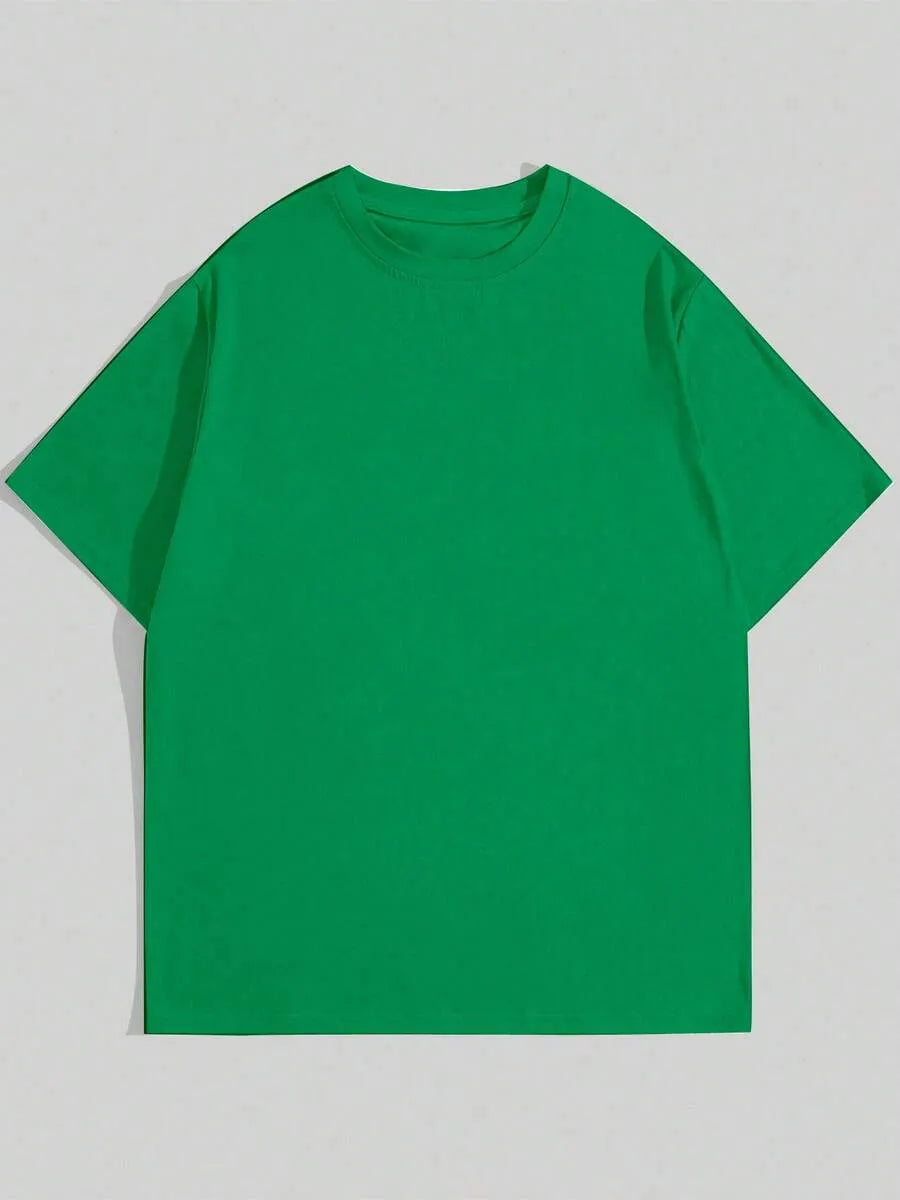 Green Plain Oversized T-Shirt