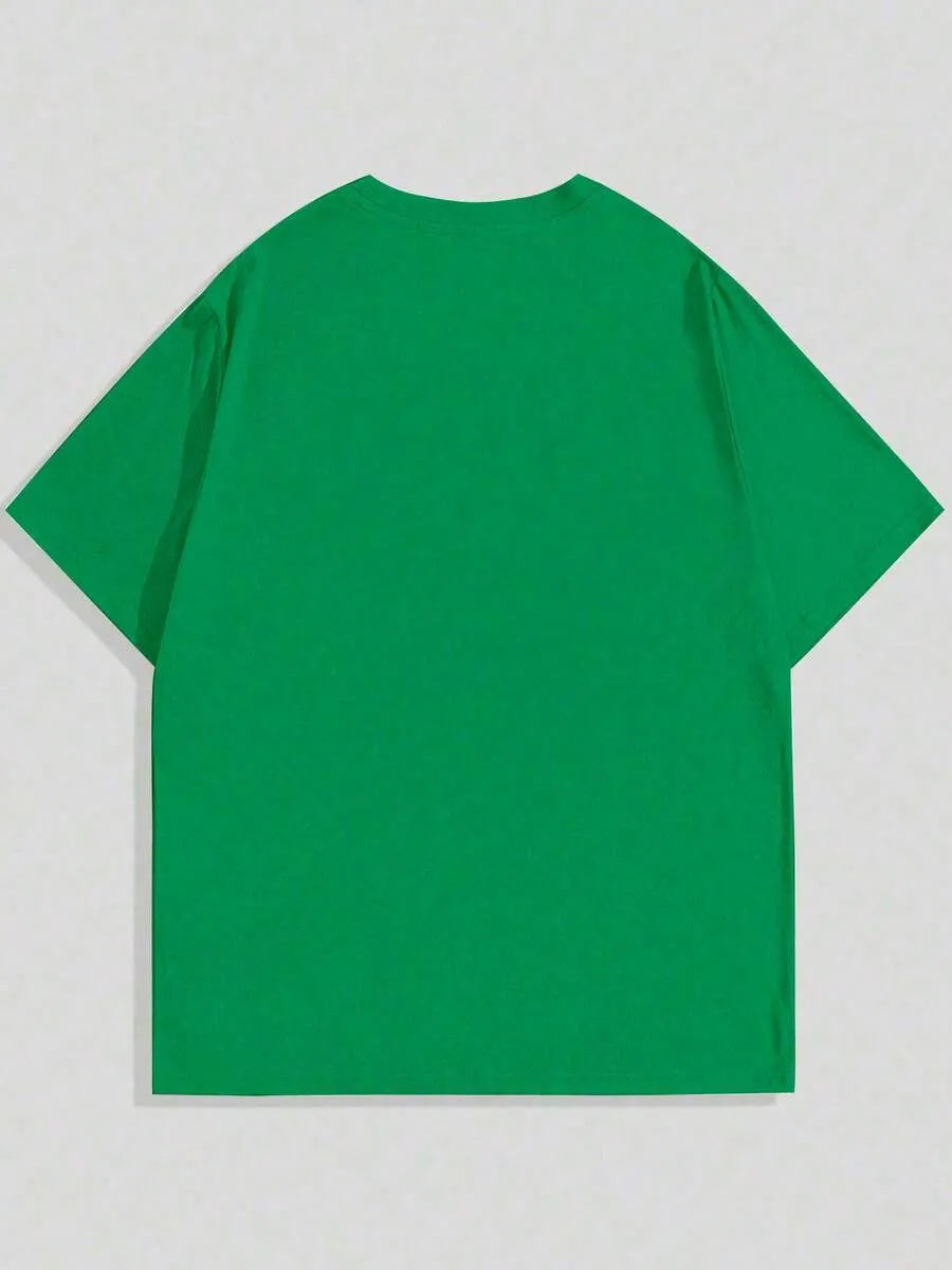 Green Plain Oversized T-Shirt